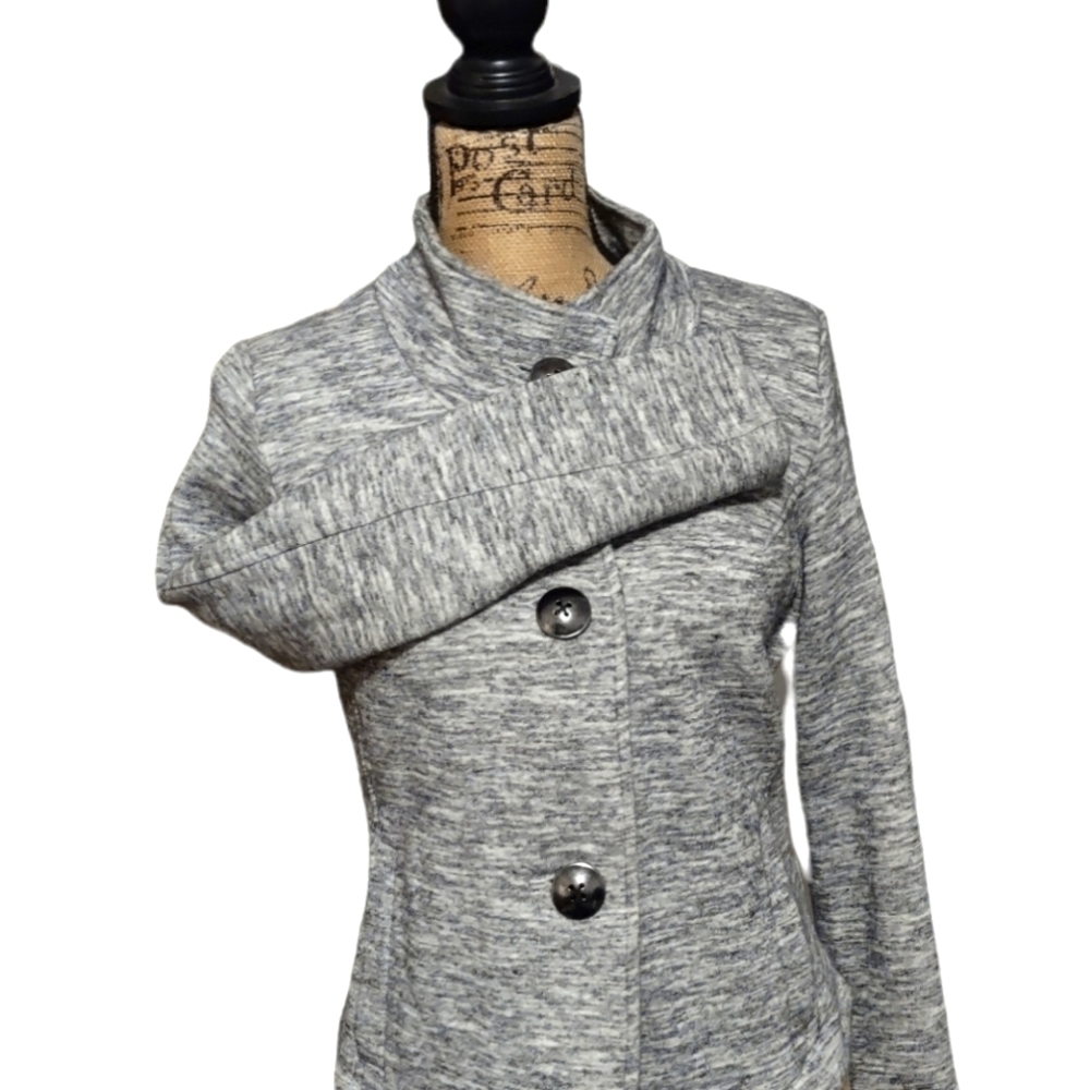 Cabi Heathered Gray  Asymmetrical Jacket ,Size Small - Picture 5 of 11